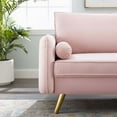 thumbnail image 3 of Modway Revive Modern Performance Velvet & Metal Sofa in Pink/Gold, 3 of 10