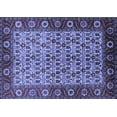 thumbnail image 1 of Ahgly Company Machine Washable Indoor Rectangle Oriental Blue Industrial Area Rugs, 2' x 5', 1 of 4