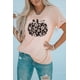thumbnail image 4 of ABPHQTO Camiseta de manga corta con estampado gráfico floral de calabaza rosa para mujer, 4 of 5