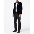 thumbnail image 2 of Men’s Velvet Blazer Classic Smart Casual Tailored Fit Wedding Suit Jacket, 2 of 5