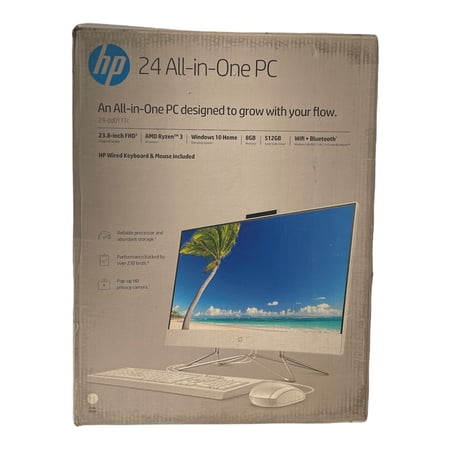 UPC: 0195697602122 | HP All-in-One 24-dd0017c – AMD Ryzen 3 3250U – 8GB Memory – 512GB SSD Drive