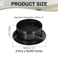thumbnail image 2 of Uxcell Round Air Vent Cover Soffit Vents ABS Ceiling Vent Covers Air Vent Louver for Living Room Greenhouse 8 Inch, 2 of 7