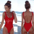 thumbnail image 2 of MDUKONU Women's Push Up One Piece Thin Strap Swimsuit Red L, 2 of 5