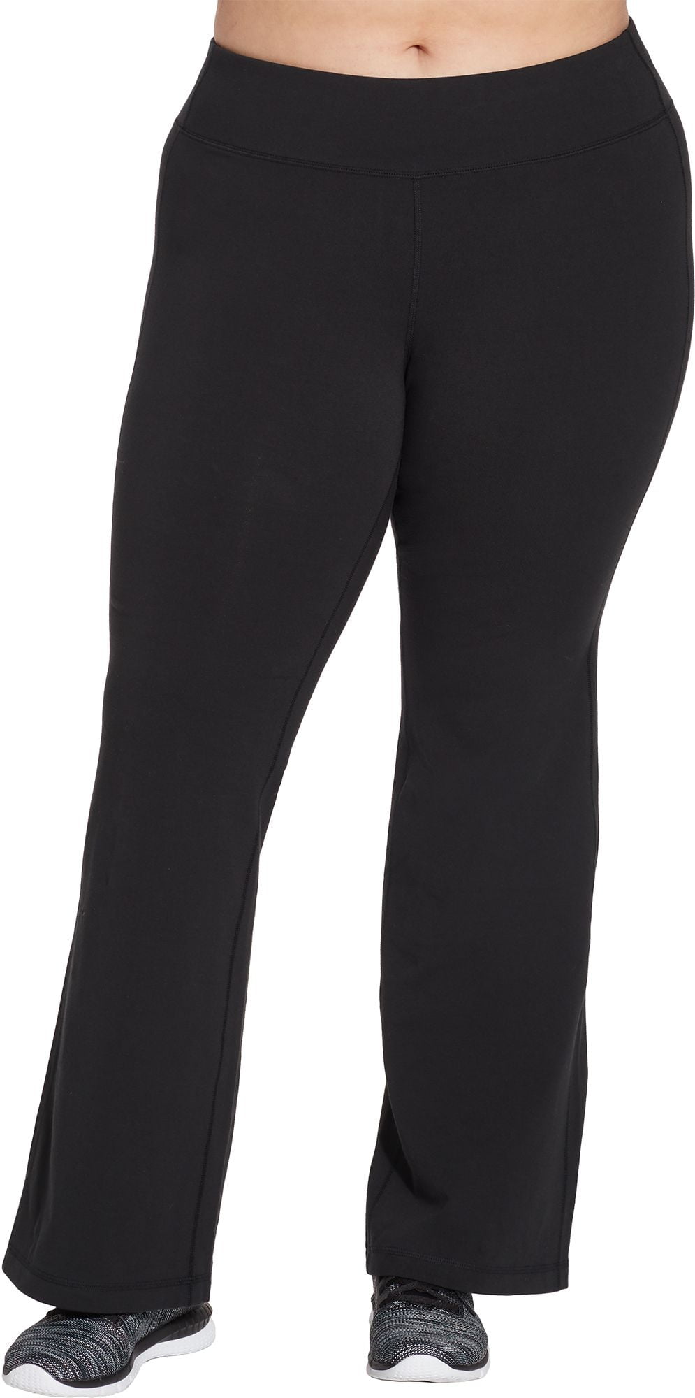 reebok women's stretch cotton flare pants
