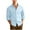 Light Blue, variant on ZUKMRJPC Men's Long Sleeve Button Down Shirts Casual Knitted Jacquard Textured Lapel Shirt Fall Lightweight Loose Solid Color Tops