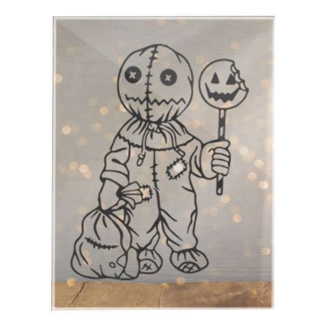 Imagen de mesa acrílica duradera impermeable estilo temático de Halloween imagen decorativa de escritorio para decoración de mesa Halloween