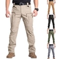 thumbnail image 7 of Tactical Cargo Pants for Men Outdoor Waterproof Quick Dry Hiking Pants Baggy Ripstop Work Multi Pocket Overalls Pant Green L, 7 of 7