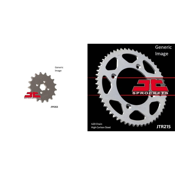 JT SPROCKETS Front and Rear Steel Sprocket Kit for OffRoad HONDA CR80R 1985