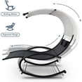 thumbnail image 6 of SUNCREAT Outdoor Double Chaise Lounge Chair with Canopy & Wheels & Headrest Pillows, Black, 6 of 9