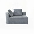 thumbnail image 2 of Modern Curved Sectional Sofa with Pearl Upholstery (116") and High-Density Sponge, Fully Assembled for Living Room, 2 of 25