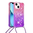 thumbnail image 2 of Funda para iPhone 13 Brillantina Líquida Divertida Reluciente y con Cristales en Movimiento Cuerpo Cruzado con Cordón Ajustable, 2 of 5