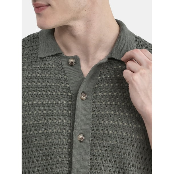 20-60代 人気ファッションブランド No Mesh Polo Knit Sweater Men's Big & Men's Boundaries トップス