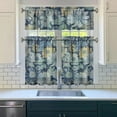 thumbnail image 3 of Kitchen Curtains and Valance Set 36 Inch Tier Pioneer Colorful Floral 3 Pieces Set Dining Room Small Curtain Drapes Cafe Curtains Valance for Home Decor Rod Pocket, 3 of 6