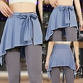 thumbnail image 5 of Aellinatey Women Yoga Self Tie Cover Up Skirt Athletic Hip Scarf Asymmetrical Wrap Skirts, 5 of 20