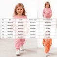 thumbnail image 4 of Duqingm Toddler Girls Outfit Sets- Cute Casual Cotton Long Sleeve Tees and Pants Kids Fall Winter Clothes (Orange,3-4 Years), 4 of 7