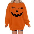 thumbnail image 2 of Women's Casual Fashion Halloween Print Long Sleeve O-Neck Sweatshirts Pullover Top, 2 of 6