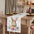 thumbnail image 2 of Table Runners 72 Inches Long Dress Scarves, Bunny Easter Farmhouse Kitchen Table Runner, Coffee Tablerunners, Spring Floral Pastoral Wooden 14x72 Inch, 2 of 9