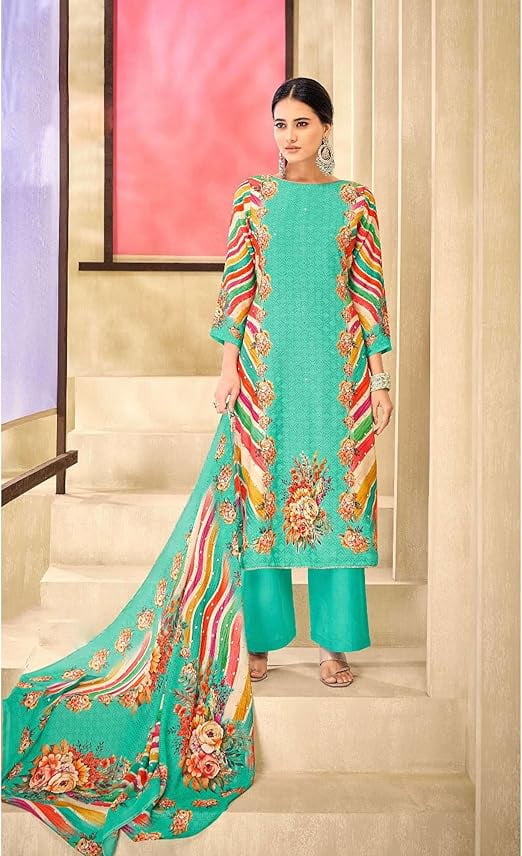 Ready To Wear Indian Pakistani Designer Salwar Kameez Shalwar Kameez Suits  Women's Cotton Casual Wear Plazzo Pant Dresses ( Sky Blue, XS - 36 ) -  Walmart.com