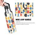 thumbnail image 4 of Yayeee 20oz Insulated Water Bottle Double Wall Stainless Steel with Flip Straw Lid, Blue Geometric, 4 of 7