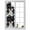 Black, variant on Easter Bunny Window Privacy Film, Eucalyptus Leaves Cute Rabbit White Flowers Static Cling UV Sun Blocking Heat Control Window Tint Day and Night, Non-Adhesive One Way Privacy Cover 35.4''x78.7''