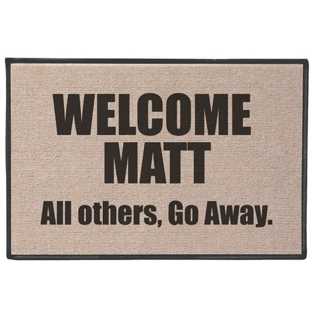 Mutt Mat - Welcome Matt Funny Quirky Humorous Doormat - Fits Standard Doorway - 27