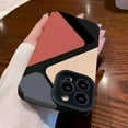thumbnail image 3 of Compatible with iPhone Case,Aesthetic Splice[Compatible with Wireless Charging] Camera Lens Protection Soft Shockproof Cover Phone Case (Black,iPhone 12), 3 of 5