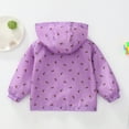 thumbnail image 3 of Mepaouo Toddler Hooded Jacket Baby Boys Girls Waterproof Fleece Winter Coat Clothes Zip up Outerwear Purple 3-4 Years, 3 of 6