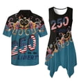 thumbnail image 6 of Psesaysky USA Couple Shirt and Midi Dress Summer 250 Years of Liberty Sleeveless Tank Sundress for Women or Mens Short Sleeve Buttons Shirts Couples Matching Outfit 1776-2026-M, 6 of 7