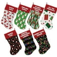 thumbnail image 2 of Christmas Velvet Stocking, "Santa Group" **Choose from 7 different patterns!**, 2 of 3