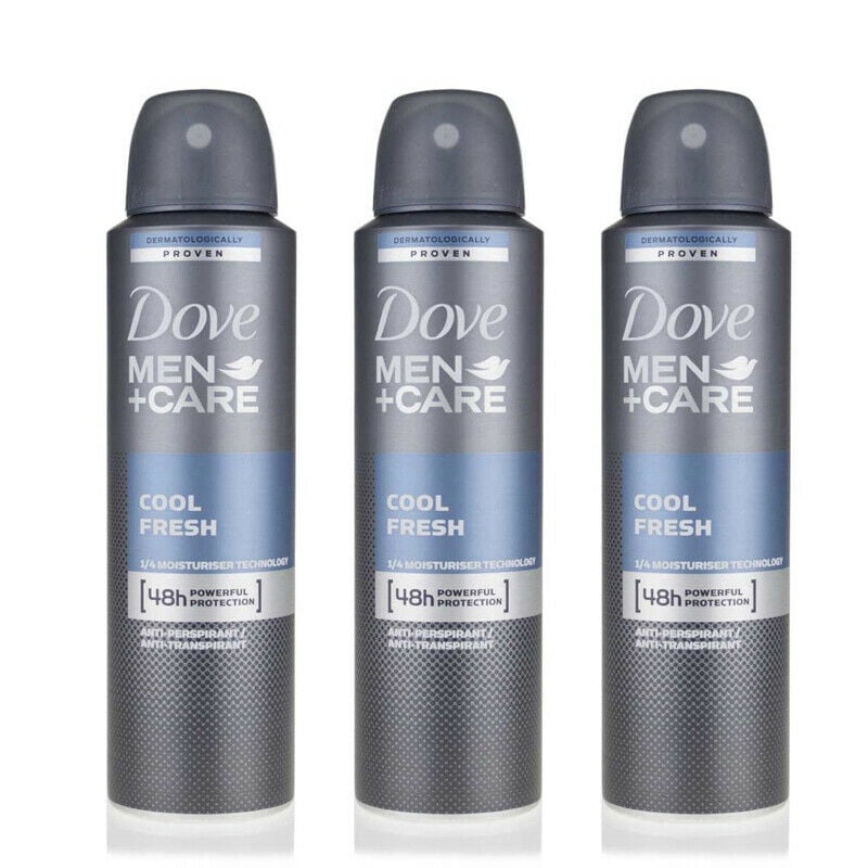 3 Pack Dove Men + Care Cool Fresh 48 HR Antiperspirant Spray for Men