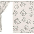 thumbnail image 3 of Coolnut 2 PCS Cute Pig Doodles Sheer Gauze Door Curtains, 55"x84" Window Curtains Drapes for Living Room Kids Bedroom Window Treatment, 3 of 4