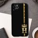 thumbnail image 1 of Funda de teléfono con 26 letras de oro rosa para Iphone, carcasa trasera con corona a la moda para Iphone 12, 13, 11, 14 Pro, X, Xs, XR, Xsmax Fivean unisex, 1 of 2