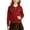 Red, variant on Girls Cable Knit Peter Pan Collar Sweater, Kids Long Sleeve Elastic Pullover Knit Top, Elegant Warm Sweater for Autumn Winter School Casual Daily Wear(Grey,1-2 Years)