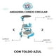 thumbnail image 5 of Andadera Para Bebé Babytek Conejito Llanta Gel Toldo Azul, 5 of 5