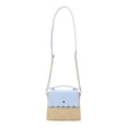 thumbnail image 6 of Packed Party Women's Woven Straw Crossbody Bag with Faux Leather Scallop and Chain Strap, Blue, 6 of 8