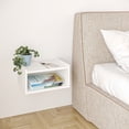 thumbnail image 2 of MORU Buró para Recámara Flotante Aire Blanco, Mesa de Noche, Mueble para recámara, Mesa Auxiliar Minimalista, Mesa de Apoyo, Buró para Dormitorio y Sala, 2 of 7