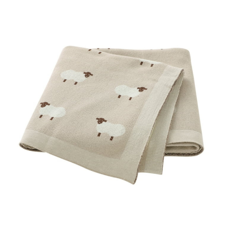 AAOMASSR baby blanket knitted small sheep blanket baby windproof