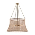 thumbnail image 4 of Longleaf 4-Light Outdoor Chandelier in Burnished Brass, 4 of 6