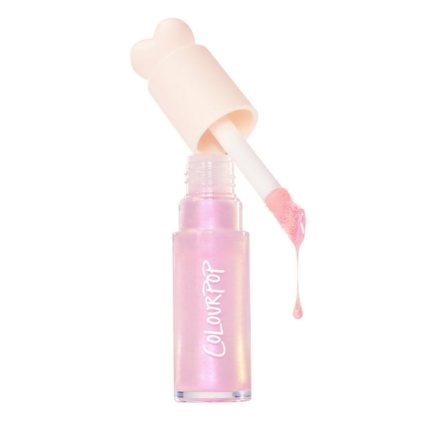 Iluminador líquido Colourpop Hi-Lite Dewy - Iluminador ultrarreflectante para rostro y cuerpo - Maquillaje de verano radiante con ácido hialurónico y niacinamida para un brillo difuminable - Pink Pony
