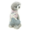thumbnail image 2 of SPRING PARK Dog Pajamas Dog Jumpsuits Plaid Printing 4 Legs Dog pjs Cotton Cross Straps Design Pet Clothes for Spring, 2 of 7