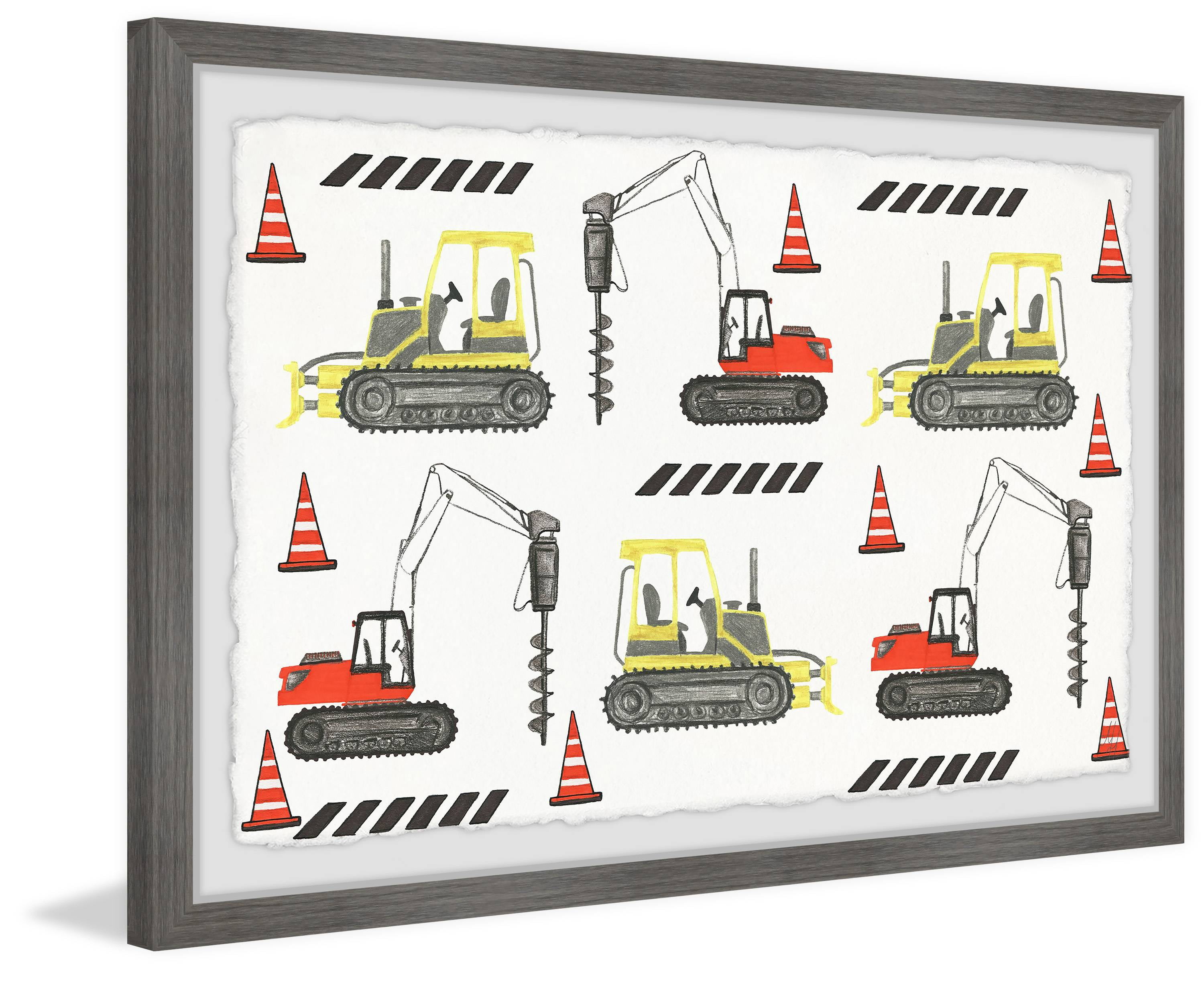 Marmont Hill Bulldozer and Drill Duo Framed Wall Art