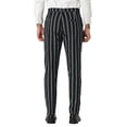 thumbnail image 3 of MODA NOVA Big & Tall Men's Striped Dress Pants Slim Fit Flat Front Trousers Black 38, 3 of 5