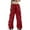 Red, variant on Glisme Womens Pants Cargo Parachute Pants Loose Pocket Streetwear Comfy Trousers Beige