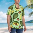 thumbnail image 3 of Disketp Hawaiian Shirts For Men,Avocado With Seeds Print Mens Casual Short Sleeve Button Down Shirts Beach Shirt, 3 of 7