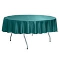 thumbnail image 2 of Ultimate Textile (3 Pack) Reversible Shantung Satin - Majestic 72-Inch Round Tablecloth - for Weddings, Home Parties and Special Event use, Turquoise Blue, 2 of 4