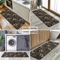 thumbnail image 6 of Brown Mushroom Daisy Dark Pattern Kitchen Rug Mat,Kitchen Runner Rugs Non Skid Washable,Decorative Kitchen Floor Mats for Kitchen,Sink,Laundry,17"x47.2", 6 of 7