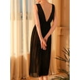 thumbnail image 5 of Women'S Temperament Elegant V-Neck Sleeveless Mesh Lace Lace Wide Suspender Long Skirt Nightdress, 5 of 7