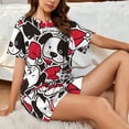 thumbnail image 6 of Bixox Women's Cute Dog Printed Pajama Set 2 Piece Lounge Set Top and Shorts Soft Pajamas, Shorts with Pockets, 6 of 7