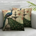 thumbnail image 3 of COMIO  Peacock Throw Pillow Covers Only Decorative Square Pillowcases Cushion Cover(Peacock), 3 of 5
