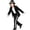 T03 Black, variant on Kids Dance Star Boys 80s 90s Pop Stage Striped Suit Outfits,4-12 Years
